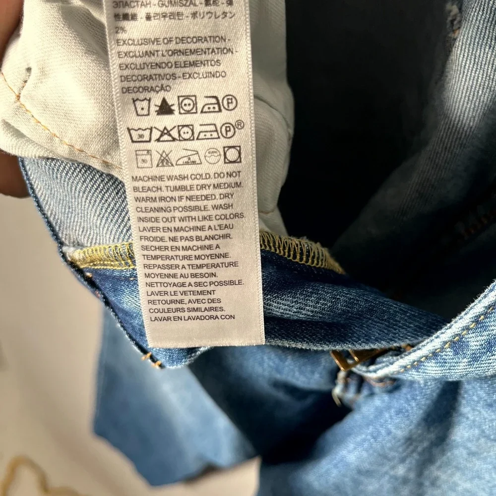Levi's 505‎ Jeans Mens 32x30 Blue Denim Medium Wash Whiskering Regular Straight